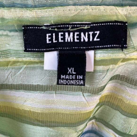 Elementz Sheer Button Down Top Size XL EUC - Picture 5 of 5